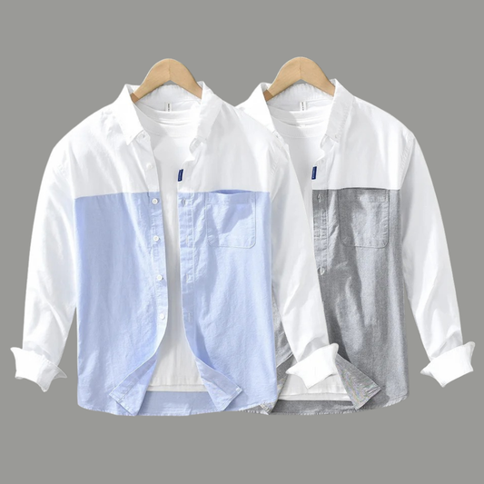 Men Cotton Loose Long Sleeve Shirt (Pack of 2)