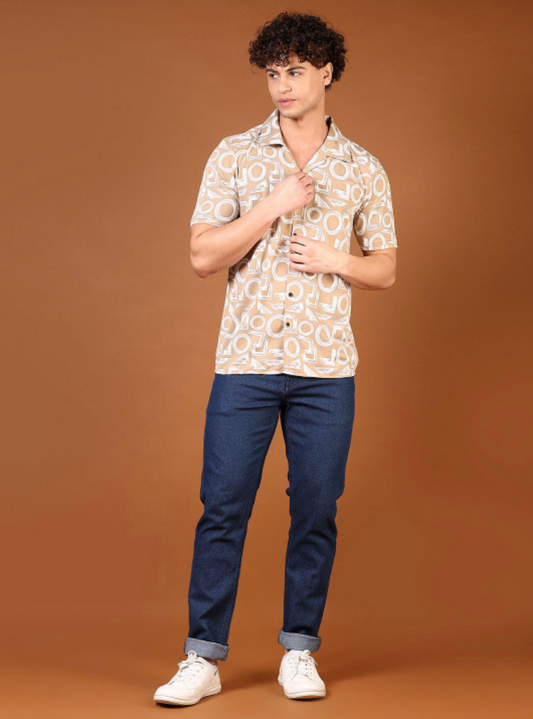 Men Opaque Printed Casual Shirt