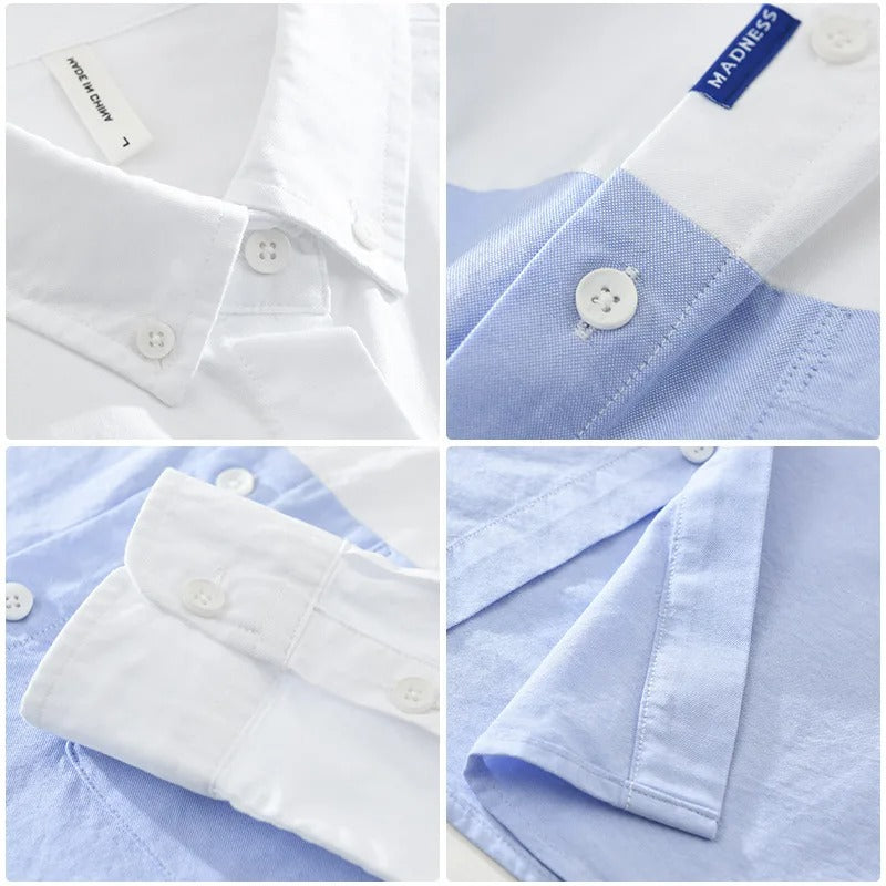 Men Cotton Loose Long Sleeve Shirt (Pack of 2)