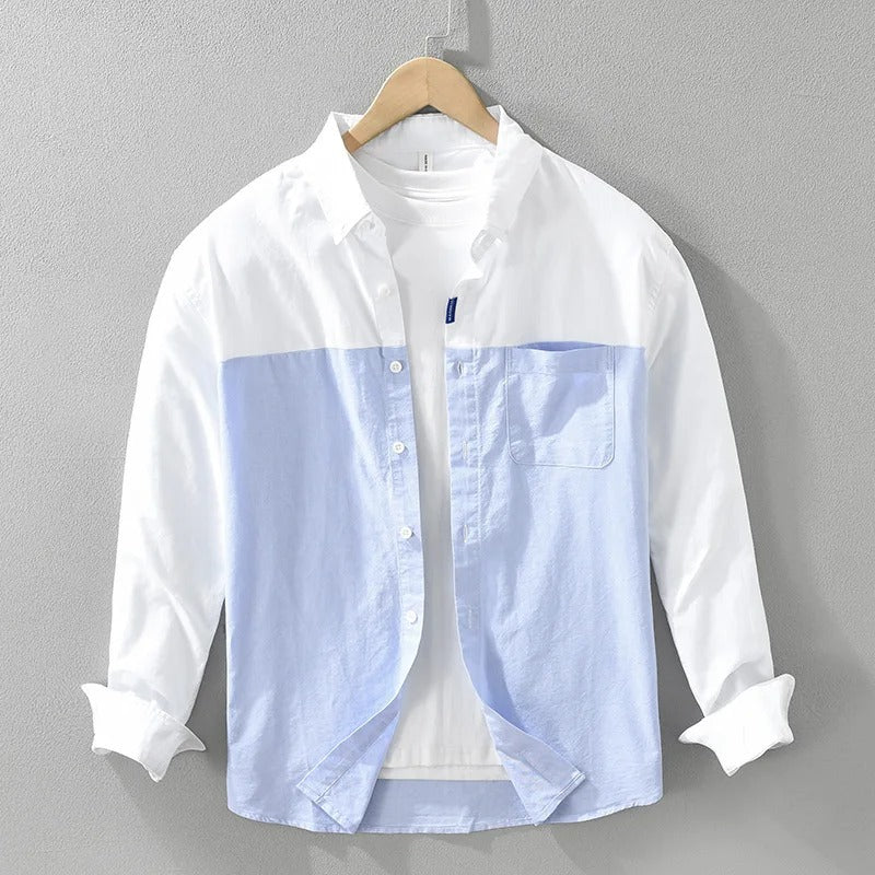 Men Cotton Loose Long Sleeve Shirt (Pack of 2)